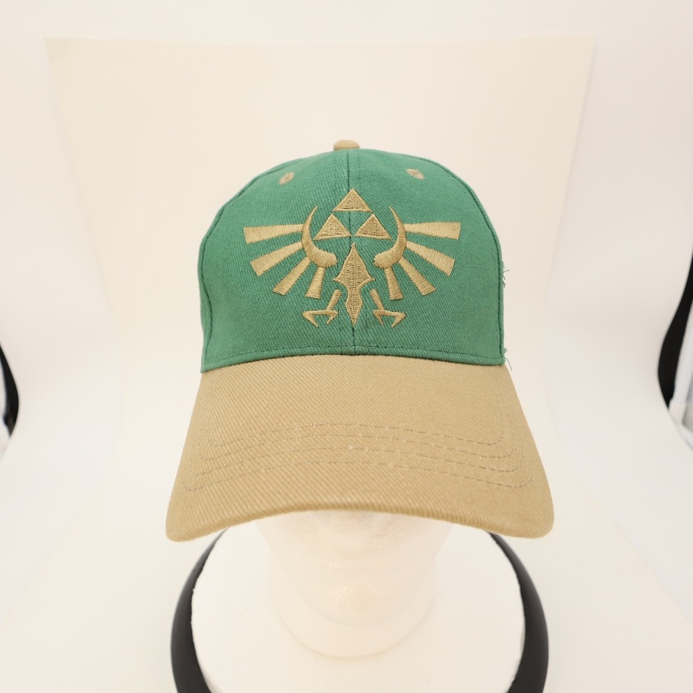 Nintendo Legend of Zelda Breath of the Wild Snapback Hat Green Tan CultureFly